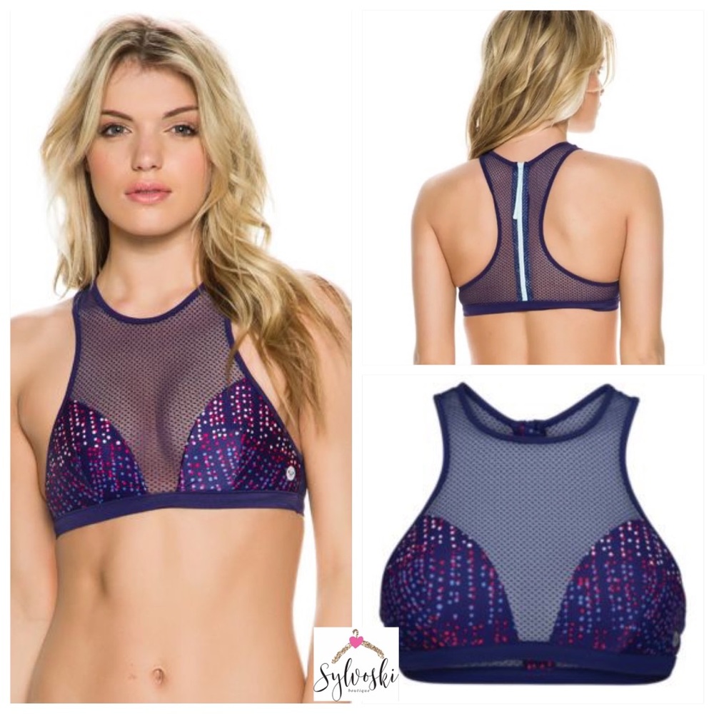 🌊Roxy Caribbean Sunset Racer Back Bikini Top
